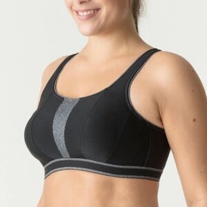 Prima Donna Black and Gray Sports Bra